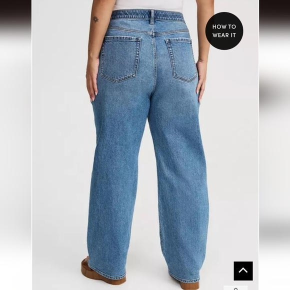 TORRID High Rise Baggy Straight Classic Denim Jeans - Size 18 - Picture 2 of 11